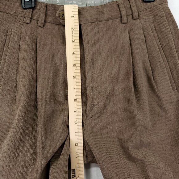 St. Croix Men's Pleated Textured Wool Blend Pants 30x27 Straight Cuff Leg - Picture 4 of 15